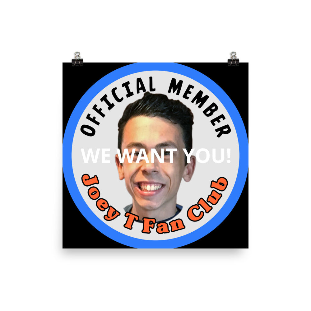 Joey T Fan Club Photo paper poster