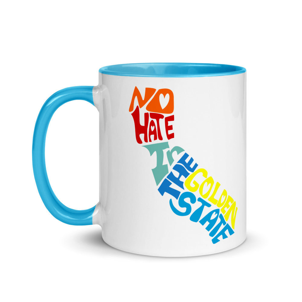 No Hate In The Golden State Mug with Color Inside
