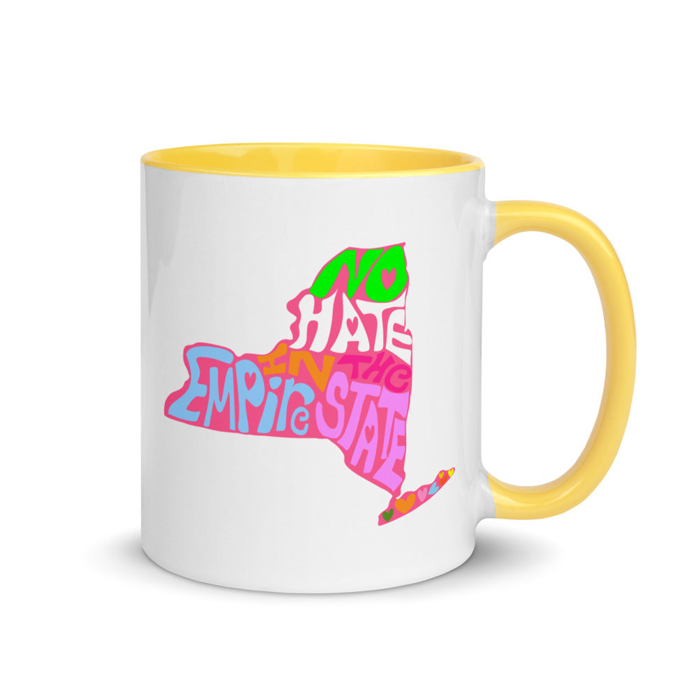 No Hate In The Empire State Mug with Color Inside