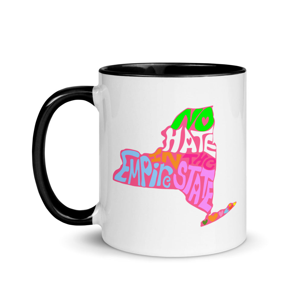 No Hate In The Empire State Mug with Color Inside