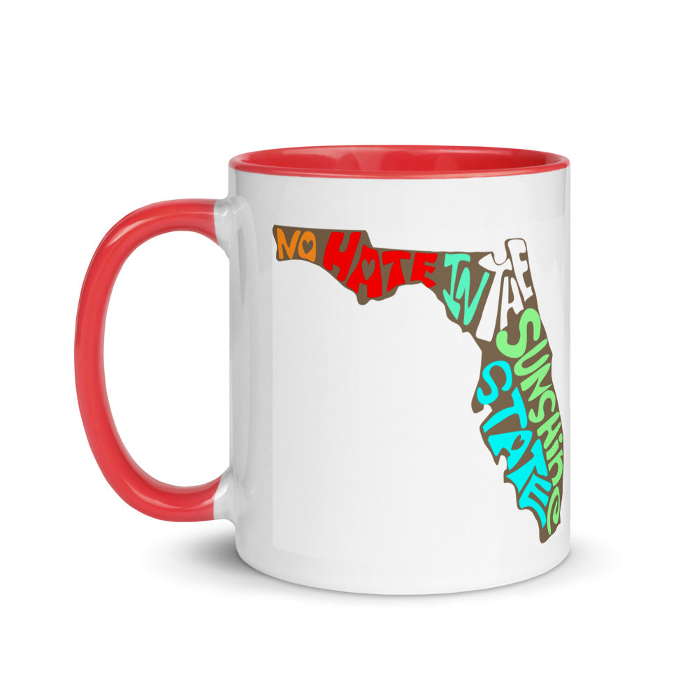 No Hate In The Sunshine State Mug with Color Inside