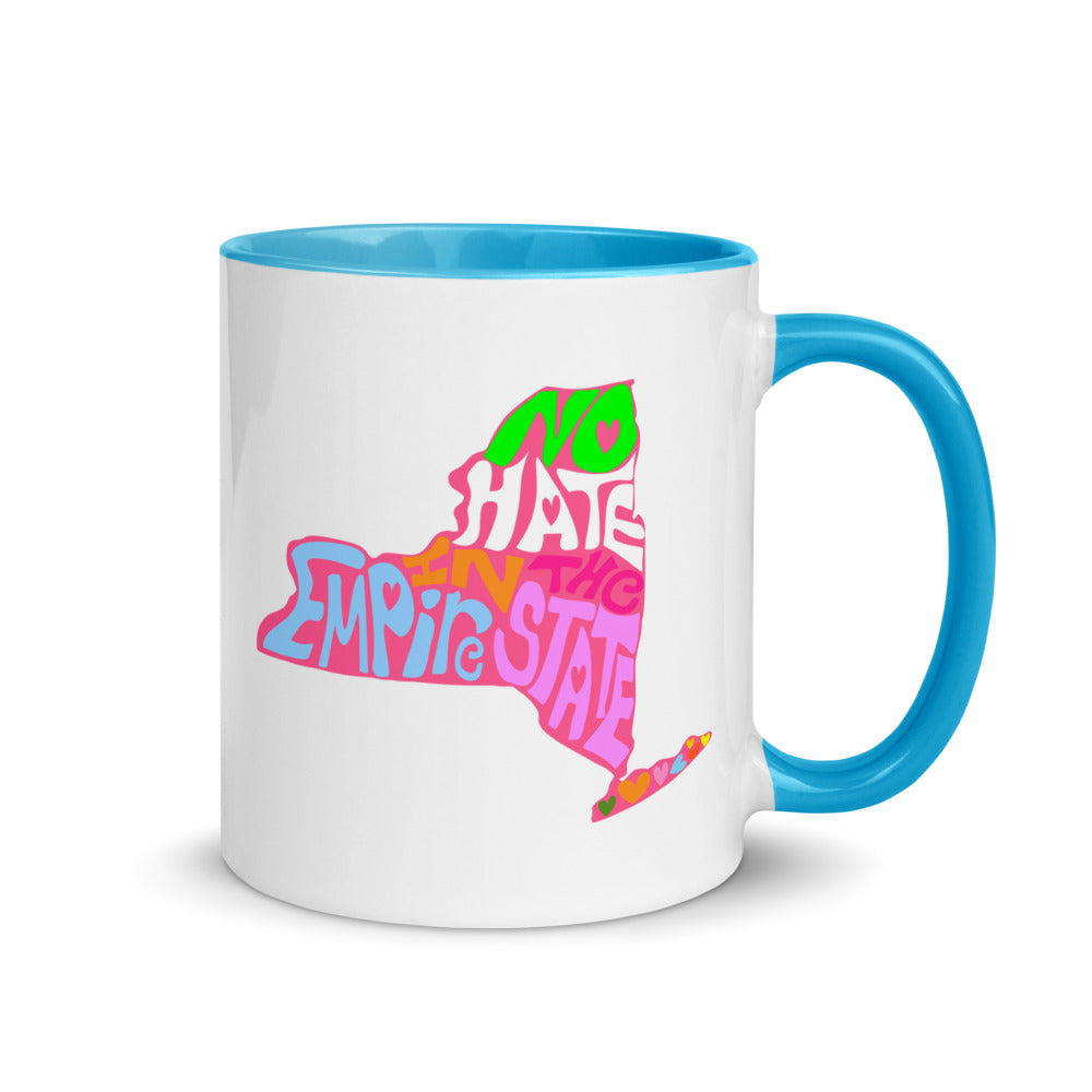 No Hate In The Empire State Mug with Color Inside
