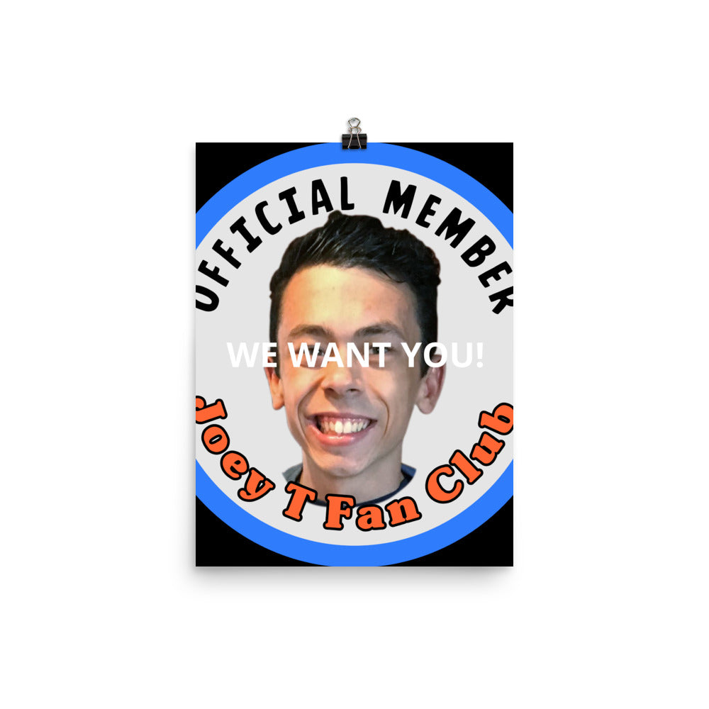 Joey T Fan Club Photo paper poster