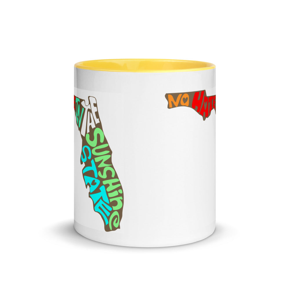 No Hate In The Sunshine State Mug with Color Inside