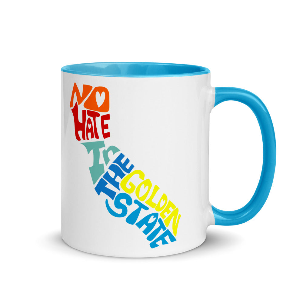 No Hate In The Golden State Mug with Color Inside