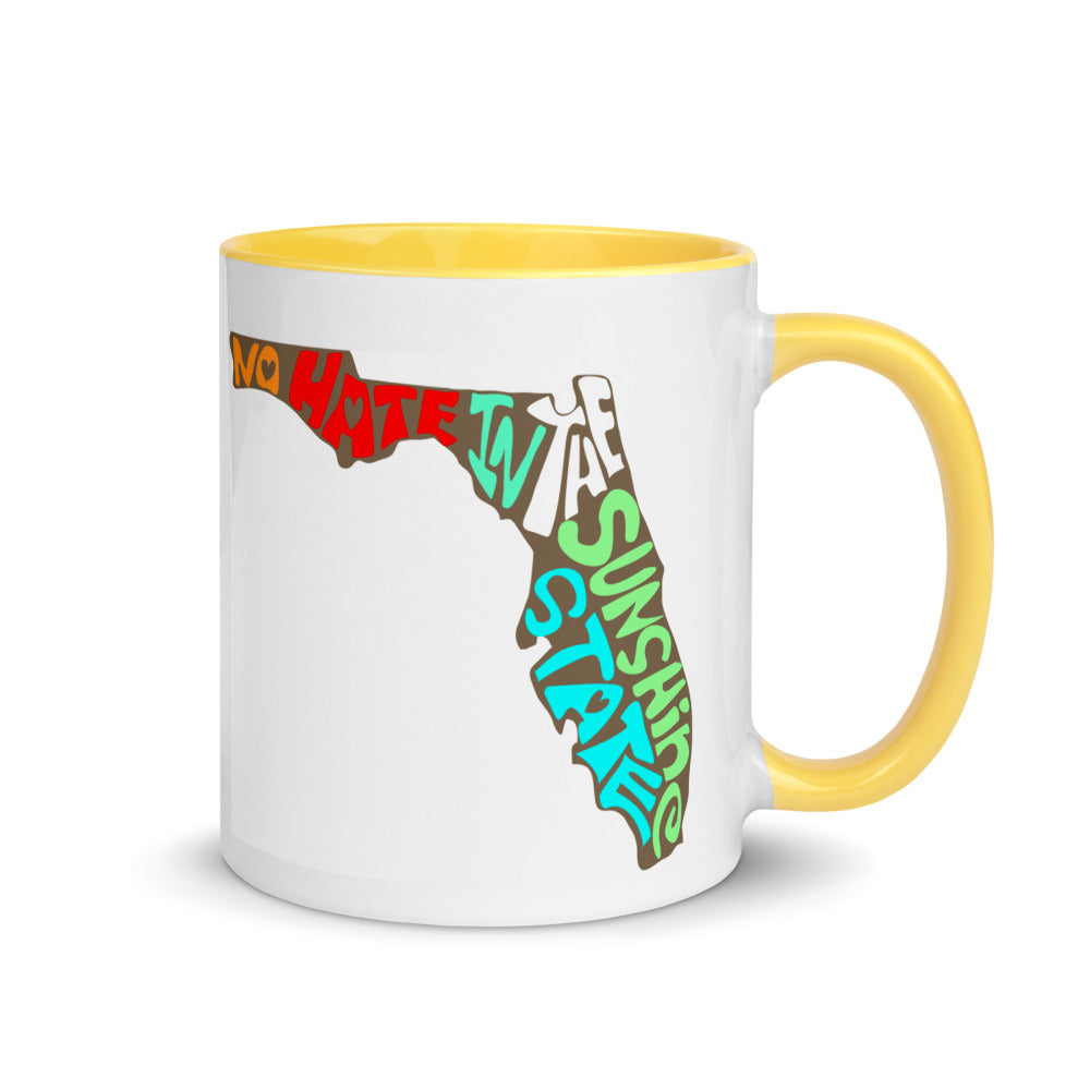No Hate In The Sunshine State Mug with Color Inside