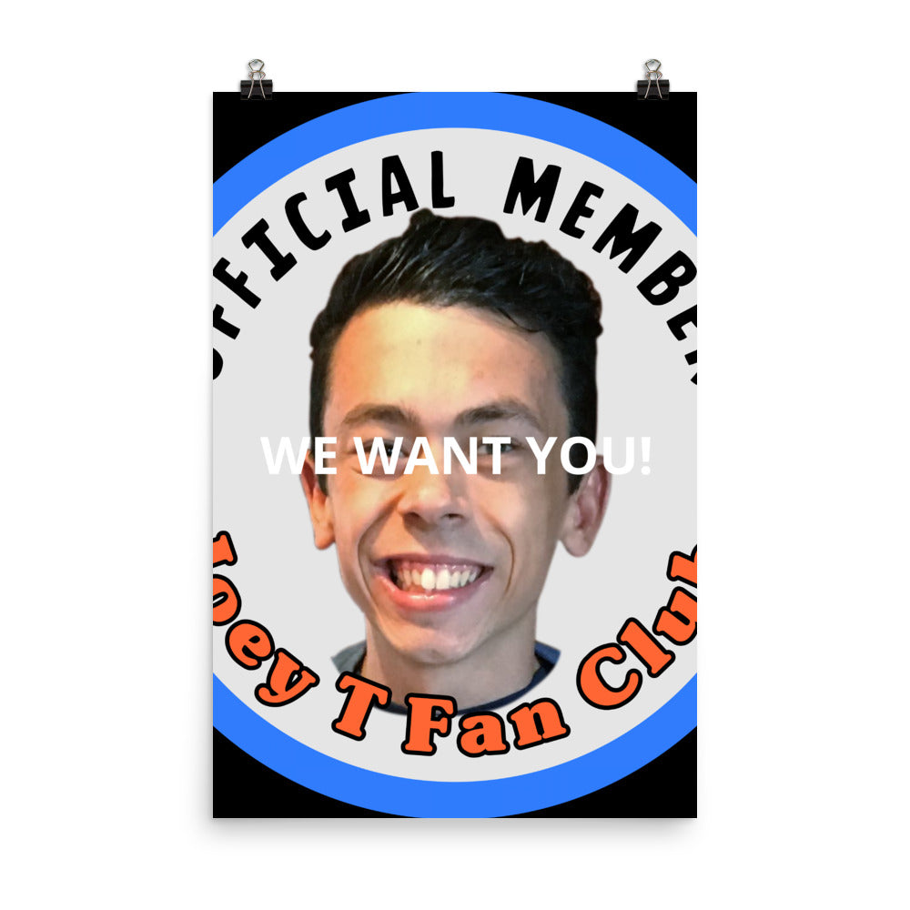 Joey T Fan Club Photo paper poster