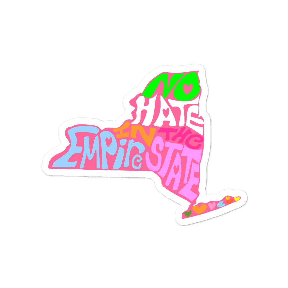 No Hate In The Empire State Bubble-free stickers
