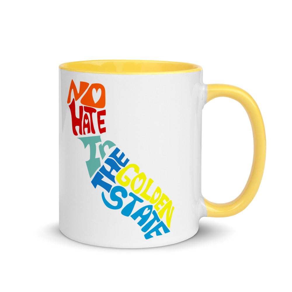 No Hate In The Golden State Mug with Color Inside