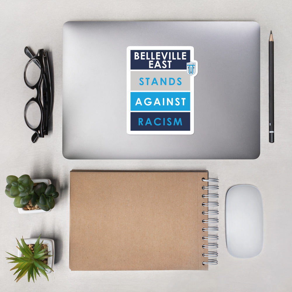 East Stands Against Racism Bubble-free stickers