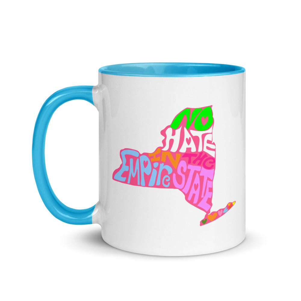 No Hate In The Empire State Mug with Color Inside