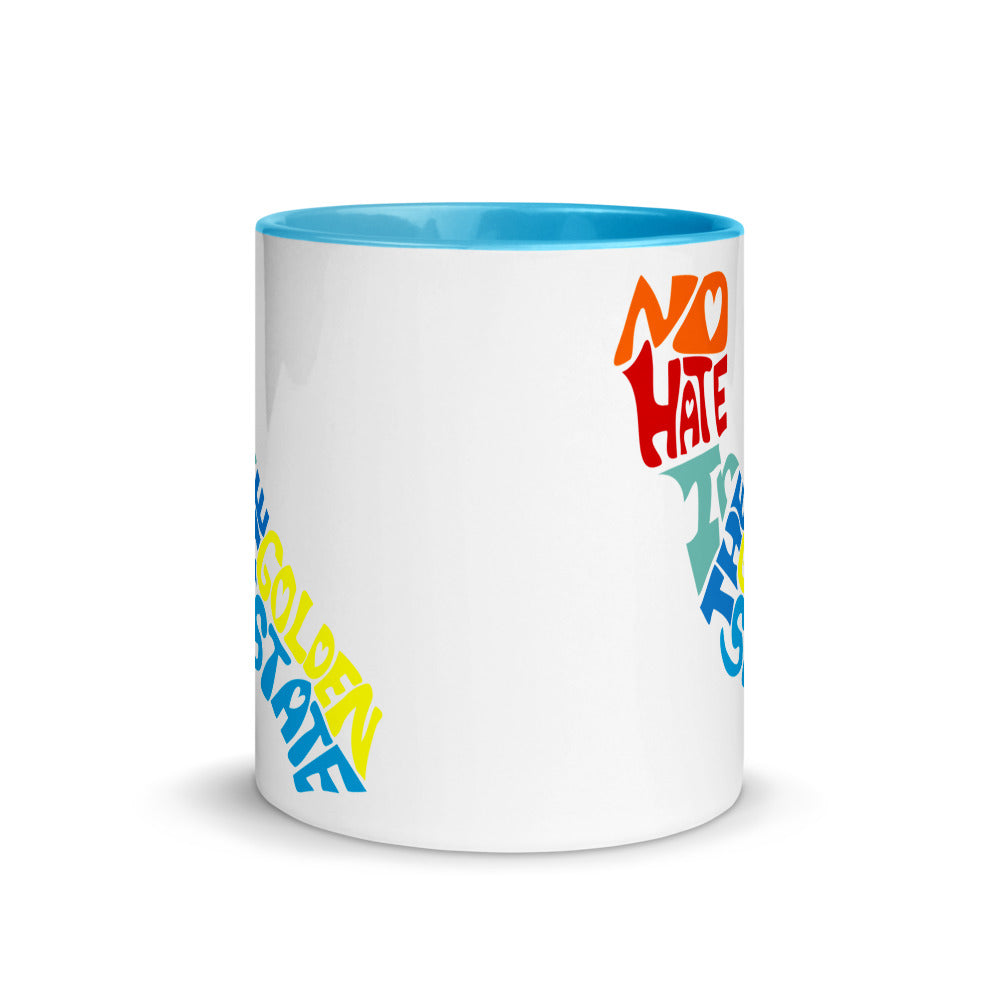 No Hate In The Golden State Mug with Color Inside