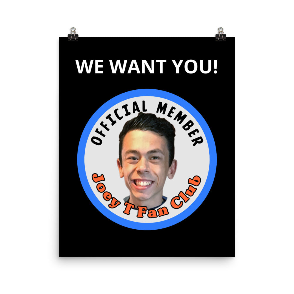 Joey T Fan Club Photo paper poster