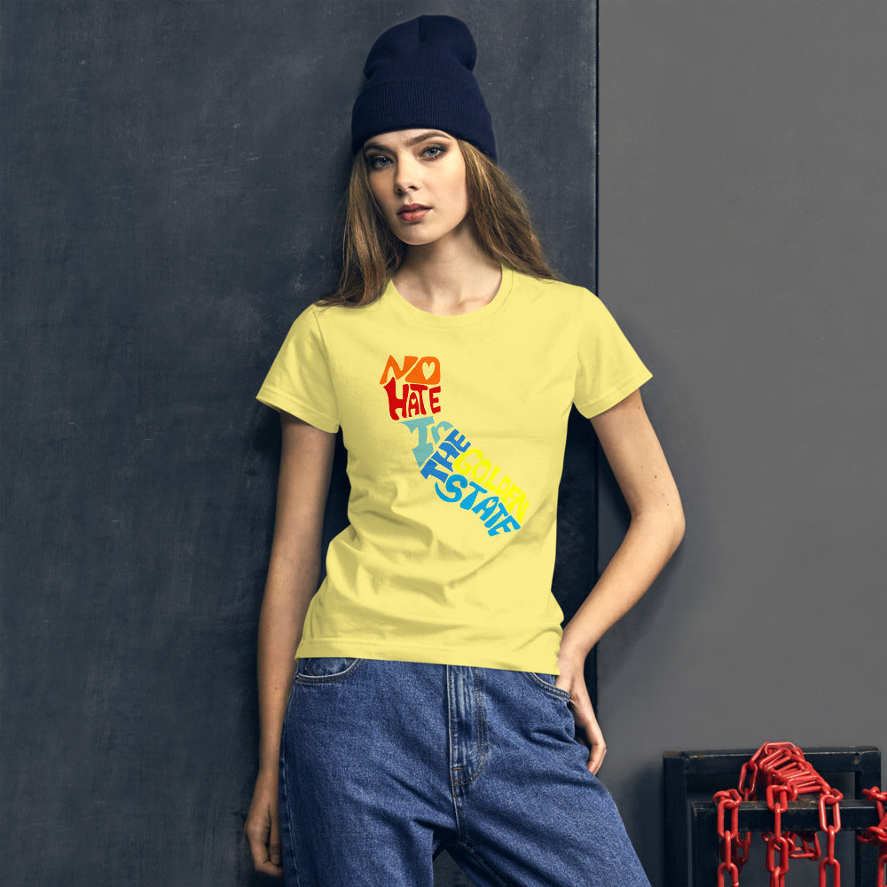 No Hate In The Golden State Women&#39;s short sleeve t-shirt