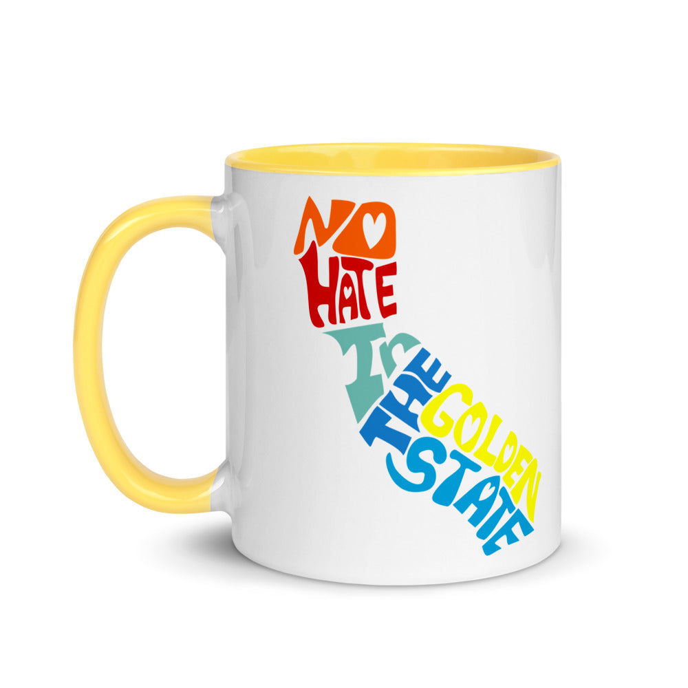 No Hate In The Golden State Mug with Color Inside