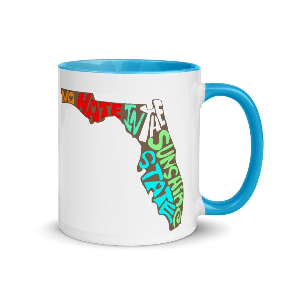No Hate In The Sunshine State Mug with Color Inside