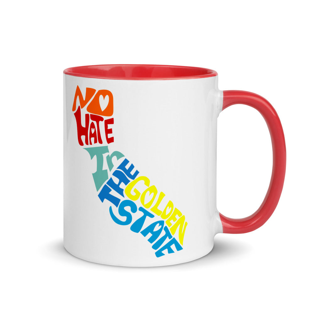 No Hate In The Golden State Mug with Color Inside