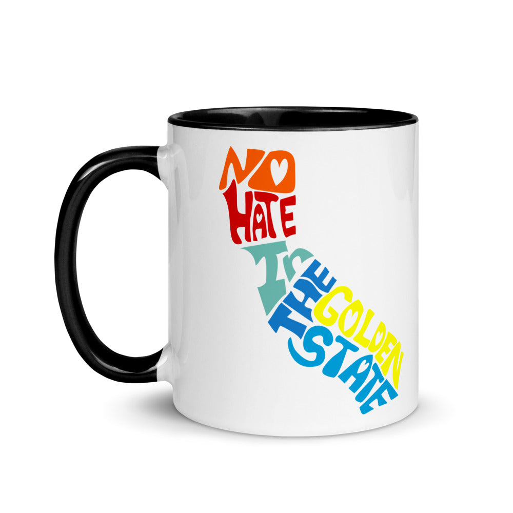 No Hate In The Golden State Mug with Color Inside