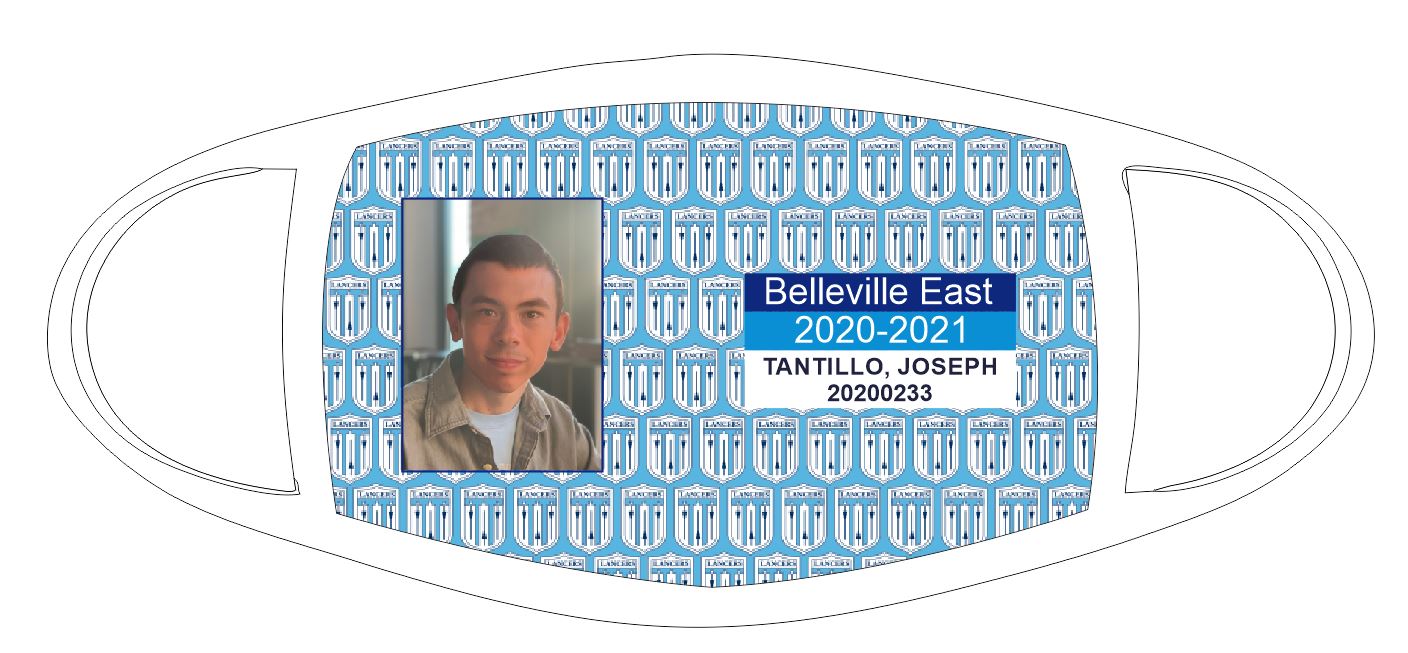 Full Image School ID Face Mask