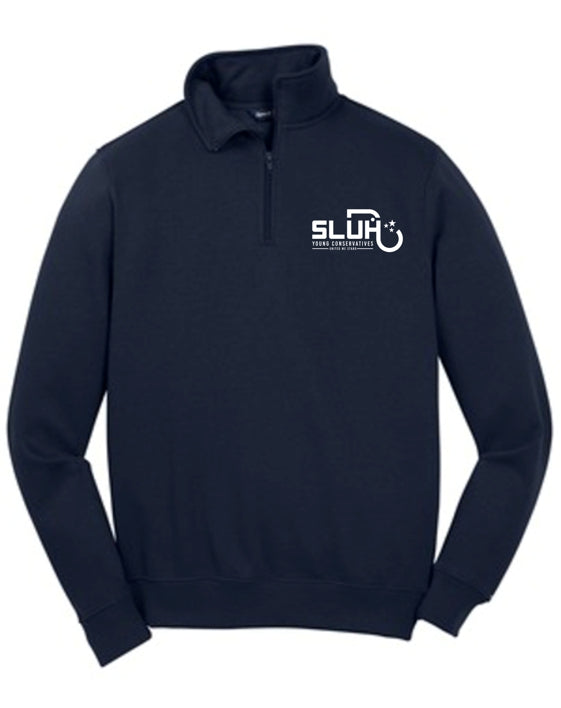 SLUH Young Conservatives 1/4-Zip Sweatshirt White Only Logo