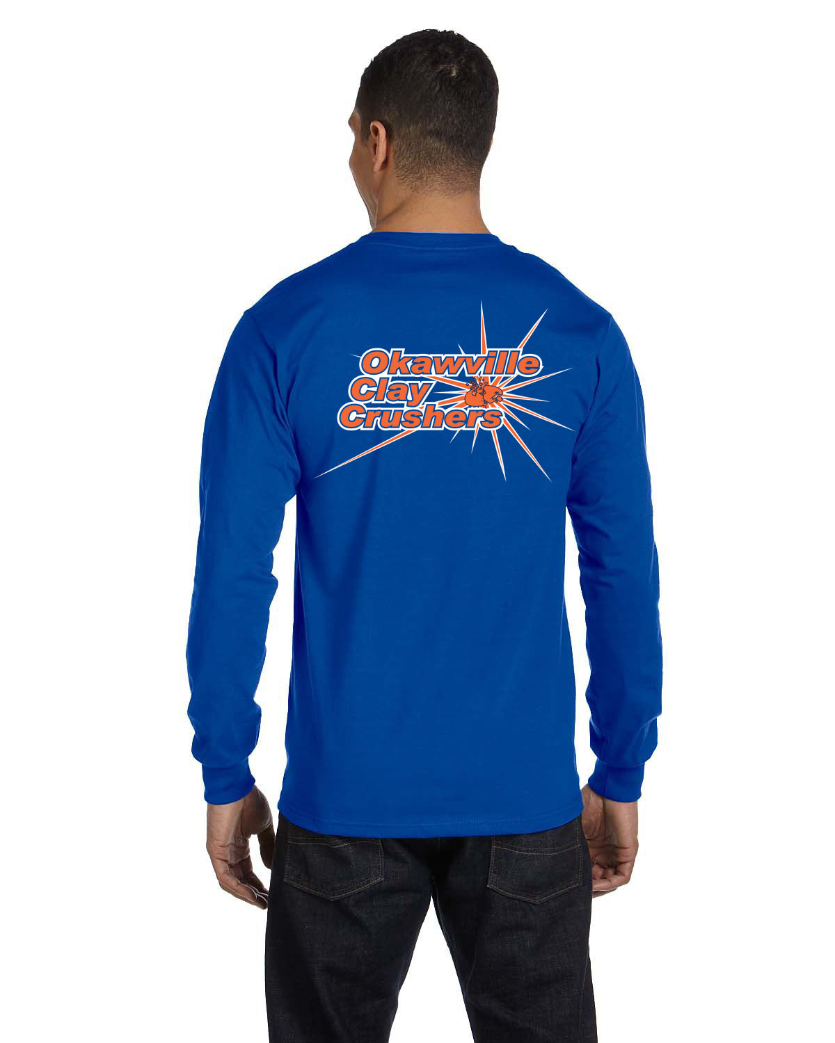 Okaville Clay Crushers Gildan DryBlend® 5.6 oz., 50/50 Long-Sleeve T-Shirt