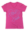 Heart Triblend Vneck T-shirt